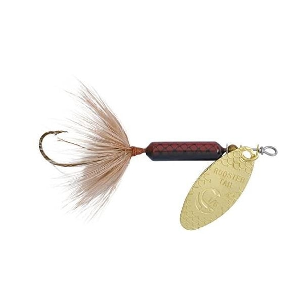 Wordens Rooster Tail InLine Spinner, 2 14, 18 Oz Single Hook, Salmon Fly S208SF Zoro